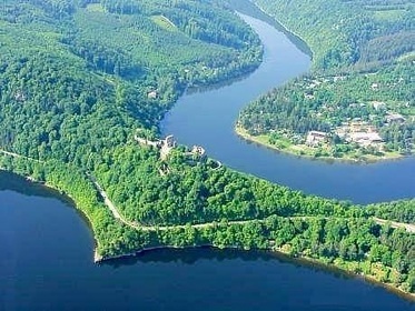 Chata přehrada Vranov - osada Chmelnice - Cornštejn