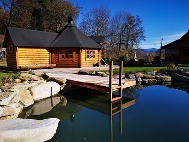 Roubenky sauna a jezírko - Králický Sněžník