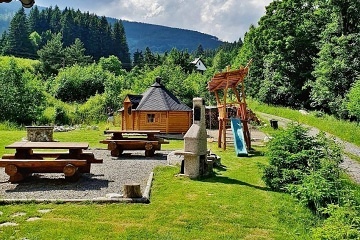 Roubenky sauna a jezírko - Králický Sněžník
