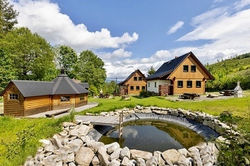 Roubenky sauna a jezírko - Králický Sněžník