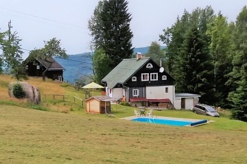 Chalupa s bazénem - Jizerské hory a Krkonoše