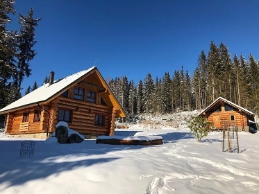 Srub Šumavský Balvan - Strážný - NP Šumava