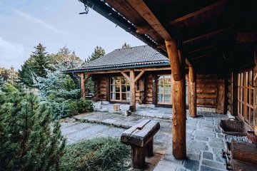 Luxusn srub - bazn a wellness - esk rj