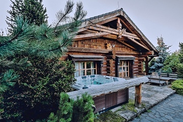 Luxusn srub - bazn a wellness - esk rj