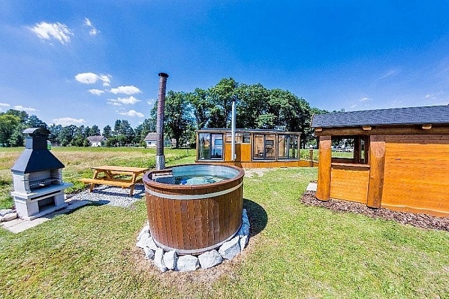 Glamping s wellness - Třeboňsko - rybník Hejtman
