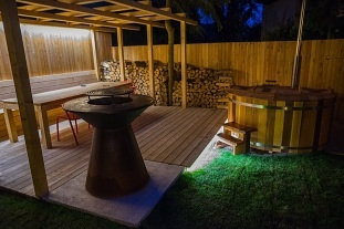 Chata Sázava - sauna a koupací sud - Pyskočely