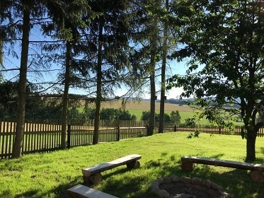 Chalupa se saunou - hrad Landštejn - Slavonice