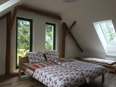 Chalupa se saunou - hrad Landštejn - Slavonice