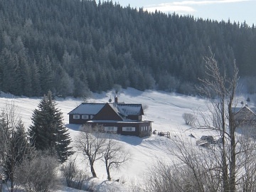 Horská chalupa s výhledem na Sněžku - Krkonoše
