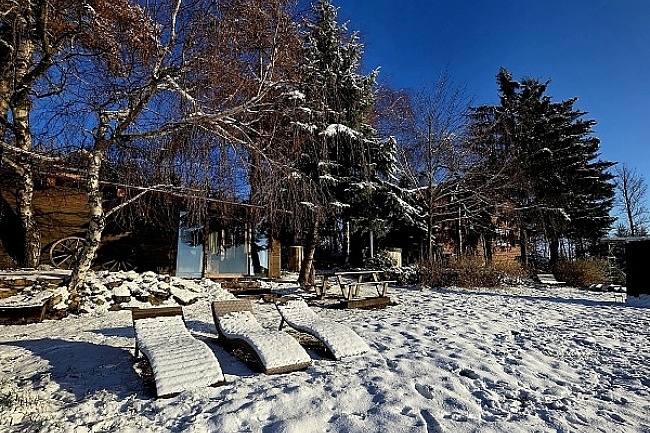 Chata Vysočina - sauna a koupací sud - Ruda