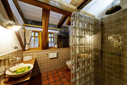 Chalupa Krkonoe - sauna a kachlov kamna