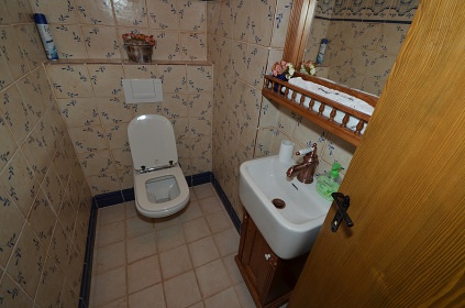 Chalupa Krkonoe - bazn a sauna - ern hora