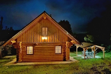 Srub se saunou - p�ehrada Les�k - Kru�n� hory