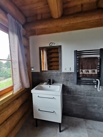 Srub se saunou - p�ehrada Les�k - Kru�n� hory