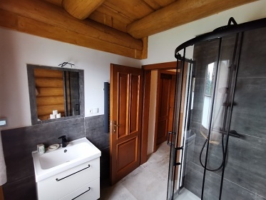 Srub se saunou - p�ehrada Les�k - Kru�n� hory