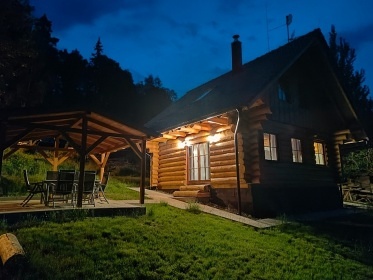 Srub se saunou - p�ehrada Les�k - Kru�n� hory