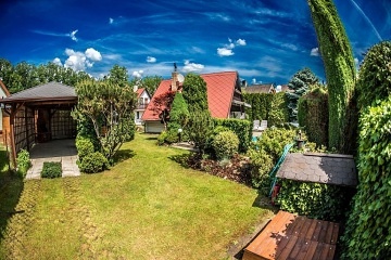 Chata s baznem u eky Lunice - Tborsko