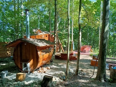 Wellness glamping cedrová sauna - Kralický Sněžník