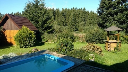 Chalupa s baznem - Lipensk jezero - jin echy