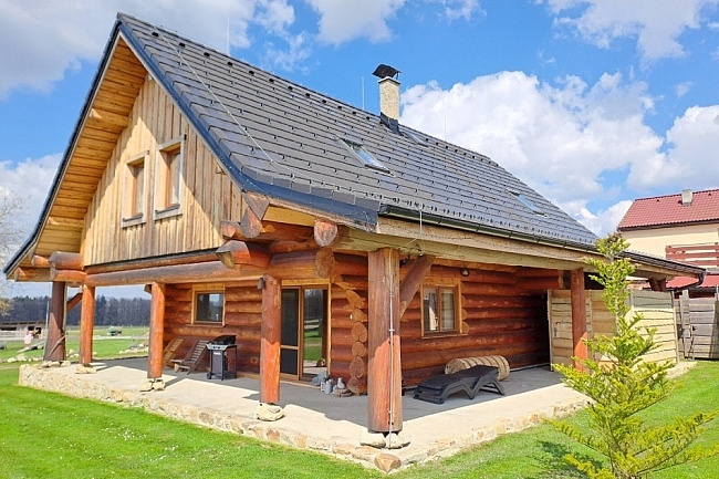 Srub s baznem a wellness - Lunice - Tbor