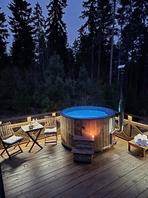 Chata sauna a koupací sud - Slovenský ráj