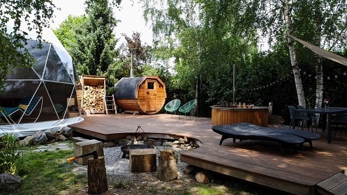 Wellness glamping IGLOO - sauna a koupac� sud