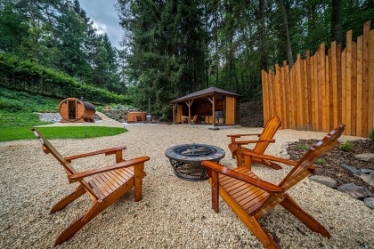 Glamping s wellness - Čelina - přehrada Slapy