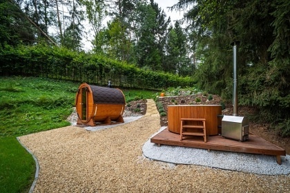 Glamping s wellness - Čelina - přehrada Slapy