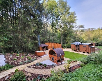 Glamping s wellness - Čelina - přehrada Slapy