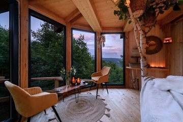 Glamping na samotě v korunách stromů - Ještěd