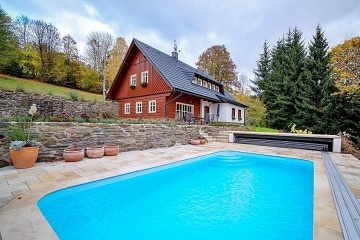 Wellness chalupa Krkonoše - bazén a sauna - Jesenný