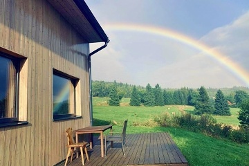 Krunohorsk chata se saunou - samota u lesa