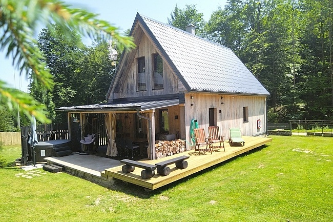 Chata bazén a koupací sud - Čerenka - Beskydy