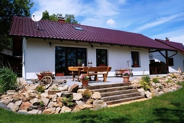 Rodinné chaty u Sázavy - sauna a koupací sud