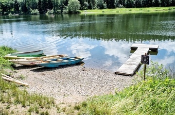 Glamping stany - v�hled na p�ehradu Slezsk� Harta