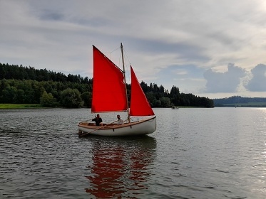 Glamping stany - v�hled na p�ehradu Slezsk� Harta