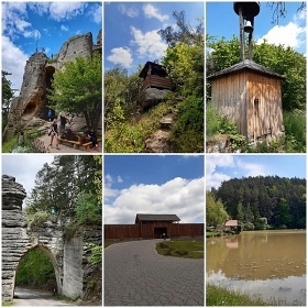 Chalupa s baz�nem - u hradu Kost - �esk� r�j