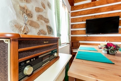 �umavsk� chalupa Plech� - sauna a kachlov� kamna