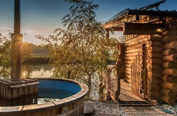 Glamping chata na vod� s wellness - ji�n� �echy