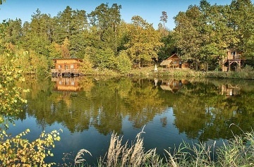 Glamping chata na vod� s wellness - ji�n� �echy