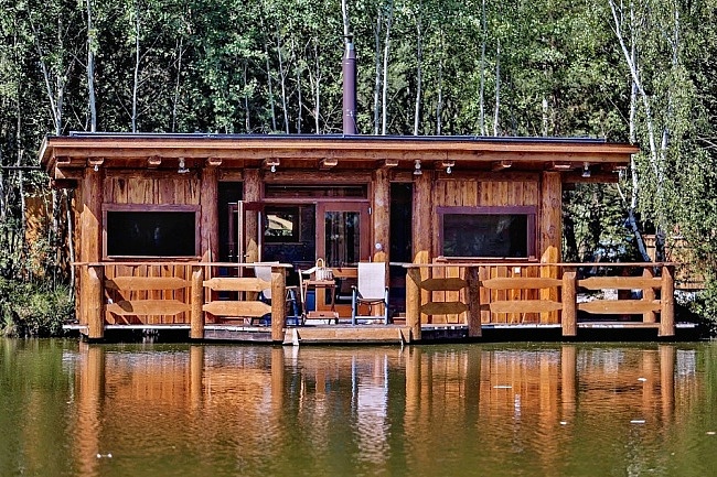 Glamping chata na vod� s wellness - ji�n� �echy