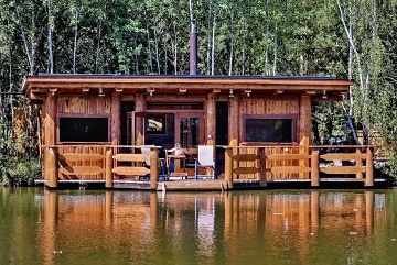 Glamping chata na vod� s wellness - ji�n� �echy