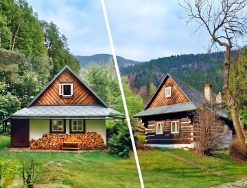 Dvě chalupy Roubenka a Zděná - Lysá hora - Beskydy