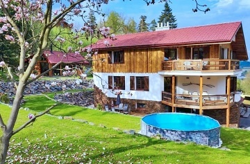 Chalupa u Ond�ejn�ku - baz�n a sauna - Lys� hora