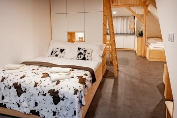 Chata koupací jezírko a sauna - apartmány Jeseníky