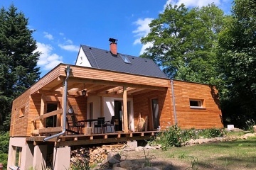 Chata se saunou - Rozhledna Vlčí Hora - Doubice