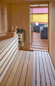 Chata u hradu Bouzov - sauna, vivka a jezrko