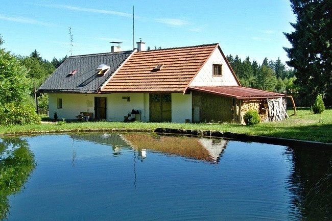 Chalupa koupací sud - Česká Kanada - hrad Landštejn