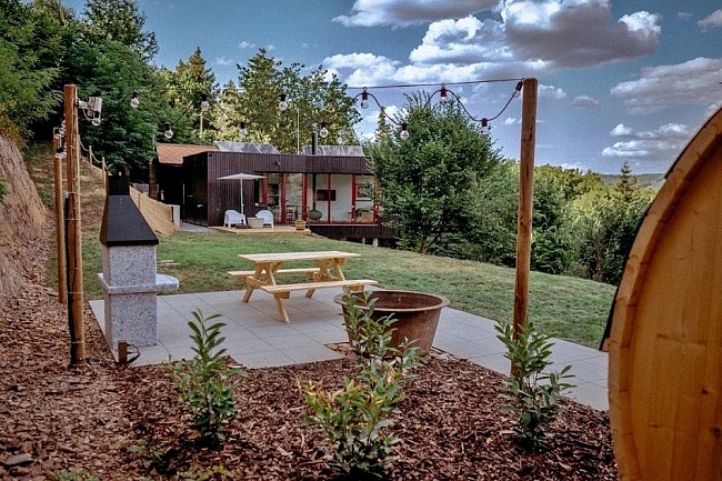 Chata se saunou - Povltav� - p�ehrada Slapy