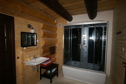 Srub vnitřní bazén a sauna - Kamenný vrch